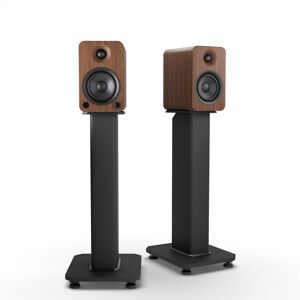 Kanto YU4 140W Powered Bookshelf Speakers with Bluetooth and Phono Preamp - Pair, Walnut with SX22