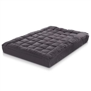 Giselle Mattress Topper Pillowtop Charcoal Bamboo Fibre 1000GSM - Double