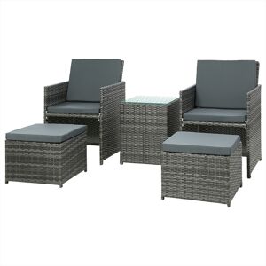 Gardeon Recliner Chairs Sun Lounge Wicker Lounger Outdoor Furniture Patio Sofa