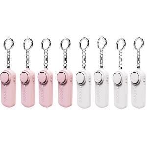 Personal Alarm CE Version 8 Pack - 4x Pink - 4x White