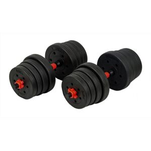 30kg Adjustable Rubber Dumbbell Set Barbell Home GYM Exercise Weights