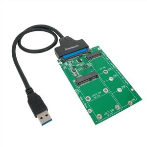 Simplecom SA221 USB 3.0 to m SATA + NGFF M.2 (B Key) SSD 2 in 1 Combo Adapter