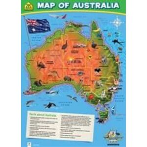 Book: Educational Wall Charts Map of Australia: School Zone Wall Chart Paperback Book