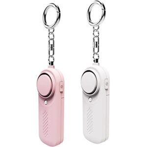 Personal Alarm CE Version 2 Pack - 1x White - 1x Pink