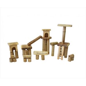 Bamboo Building Set With House