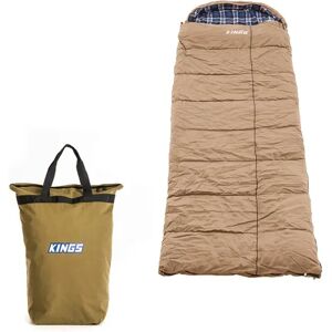 Adventure Kings Premium Sleeping bag -5°C to 5°C Degrees Celsius Right Zipper + Doona/Pillow Canvas Bag