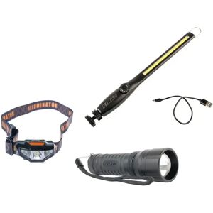 Adventure Kings Kings Rechargeable Work Light + LED Head Torch + Mini LED Torch