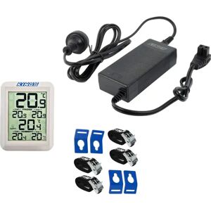 Adventure Kings Kings AC To 12V Fridge Adaptor + Wireless Fridge Thermometer + Fridge Tie-Down Kit (4-Pack)