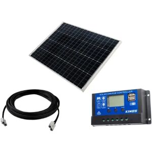 Adventure Kings 160W Fixed Panel PWM + 12m Lead Kit