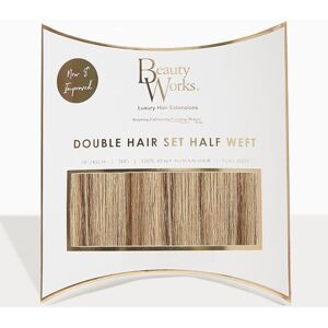 Beauty Works 18 inch Double Hair Set Weft Clip in Extensions Honey Blonde, Honey Blonde One Size