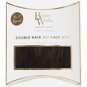 Beauty Works Double Hair Set Weft 18 Inch Raven 50 Grams, Raven One Size