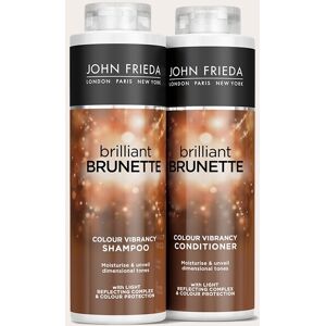 Duo John Frieda Brunette Colour Protecting Shampoo & Conditioner 500ml, Brown One Size