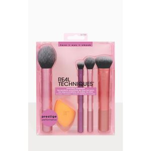 Real Techniques Everyday Essentials Brush Set, Silver One Size