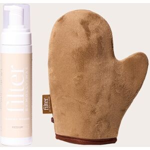 PrettyLittleThing Filter By Molly Mae Tanning Foam Medium with Mitt Bundle, Medium. One Size