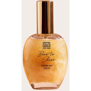 PrettyLittleThing Dripping Gold Born to Shine Hydrating Body Glow Oil Golden, Gold One Size