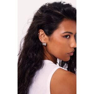 PrettyLittleThing Silver Chunky Ear Cuff Multipack, Silver One Size