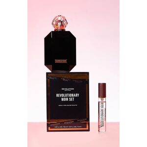 PrettyLittleThing Makeup Revolution Revolutionary Noir 100ml EDT & 10ml Set, Clear One Size