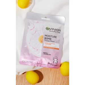 PrettyLittleThing Garnier Moisture Bomb Chamomile Hydrating Mask Dry Skin Sheet Mask, Pink One Size