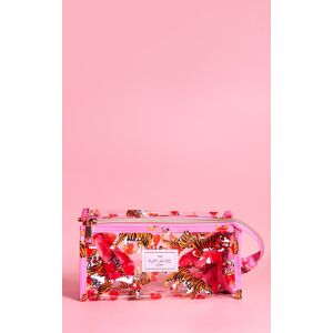 PrettyLittleThing The Flat Lay Co. Perspex Box Bag Pink Tigers and Hearts, Multi One Size
