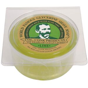 Col Conk Colonel Conk Lime Glycerine Shave Soap 2oz