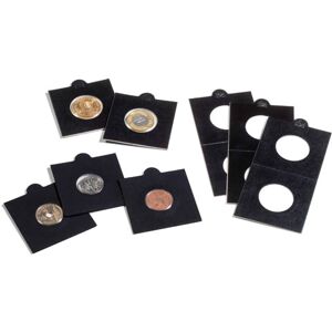 Leuchtturm Matrix Coin Holders 100pc (Black) - 35mm