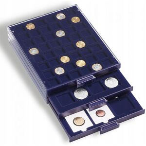 Leuchtturm Square-Spaced Smart Coin Box (Blue) - 50mm27mm