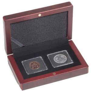 Leuchtturm Volterra Quadrum Mini Coin Etui (Black) - 2 Caps
