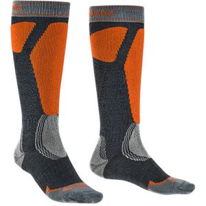 Bridgedale Ski Easy On Sock - Metal/Orange L