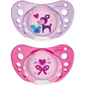 Cross Chicco Latex Physio Air Rubber Pacifier 2pc (Girl) - 6-16mos
