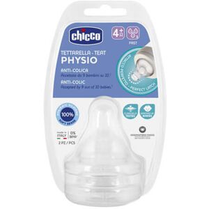 Cross Chicco Perfect5 Anti-Colic SIlicon Teat 2pc - 4m+ Fast Flow