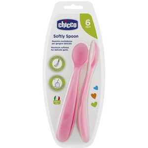Chicco Soft Silicone Spoon 6m+ 2pk - Pink