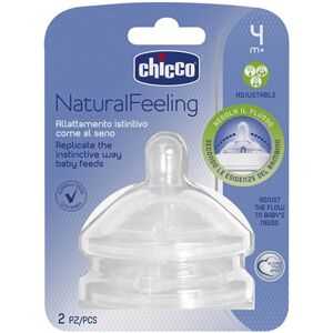 Chicco Natural Feeling Teat - 4m+ Adj 2pk