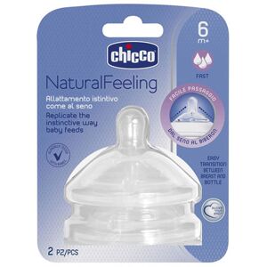 Chicco Natural Feeling Teat - 6m+ Fast 2pk