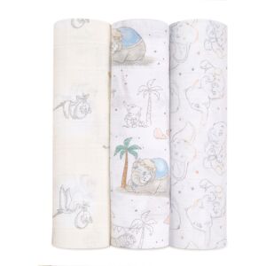 Aden + Anais aden + anais White Large 100% Cotton Muslin Blankets 3 Pack