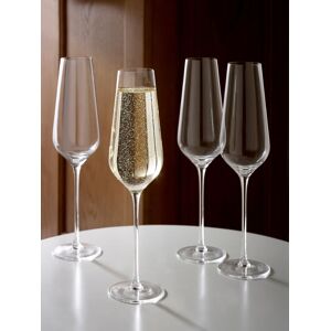 Next Set of 4 Clear Belgravia Crystal Flute Glasses