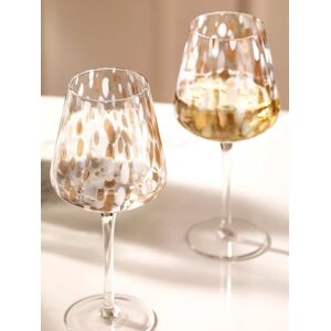 Next Set of 2 White Confetti Wine Glasses
