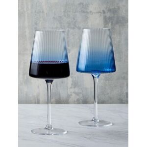 Anton Studio Designs Anton Studio Designs Set of 2 Blue Empire Wine Glasses