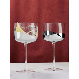 Anton Studio Designs Anton Studio Designs Set of 2 Silver Wave Gin Glasses