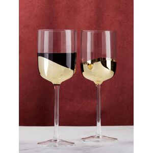 Anton Studio Designs Anton Studio Designs Set of 2 gold Wave Wine Glasses