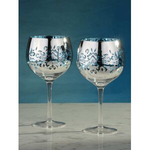Artland Artland Set of 2 Blue Filigree Gin Glasses