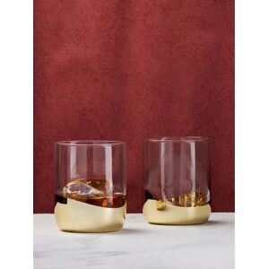 Anton Studio Designs Anton Studio Designs Set of 2 Gold Tone Wave DOF Tumblers