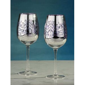 Artland Artland Set of 2 Lilac Filigree Wine Glasses