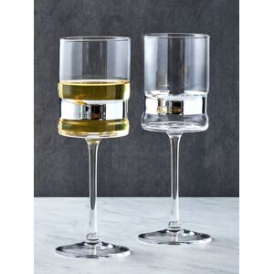Anton Studio Designs Anton Studio Designs Set of 2 Silver SoHo Wine Glasses