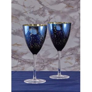 Artland Artland Set of 2 Blue Galaxy Wine Glasses