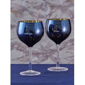 Artland Artland Set of 2 Blue Galaxy Gin Glasses
