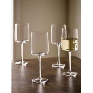 Next Set of 4 Clear Angular Wine Glasses