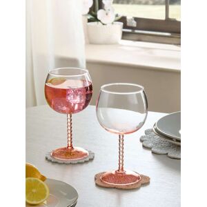 Next Set of 2 Orange Bobbin Stem Gin Glasses