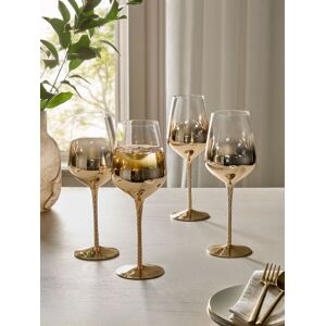 Next Set of 4 Gold Astrid Wine Glasses