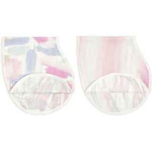 Aden + Anais aden + anais Pink Silky Soft Florentine Burpy 100% Cotton Bibs 2 Pack