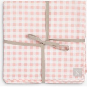 The Little Tailor The Little Tailor Pink/White Muslin 100% Cotton Baby Blanket